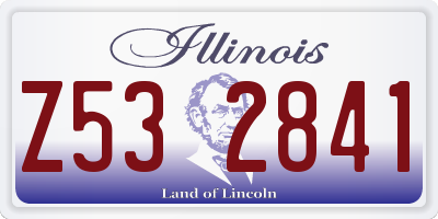 IL license plate Z532841