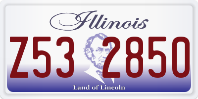 IL license plate Z532850
