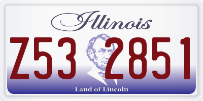 IL license plate Z532851
