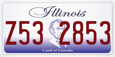 IL license plate Z532853