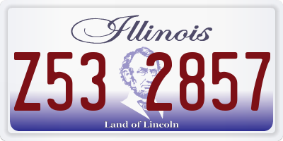 IL license plate Z532857