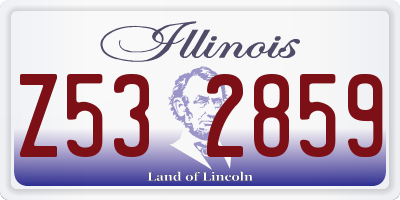 IL license plate Z532859