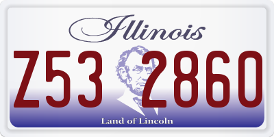 IL license plate Z532860