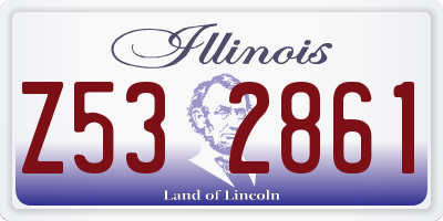 IL license plate Z532861