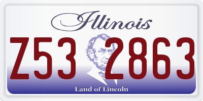 IL license plate Z532863