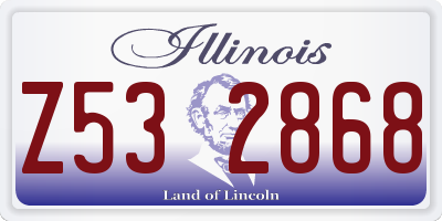 IL license plate Z532868