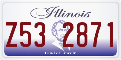 IL license plate Z532871