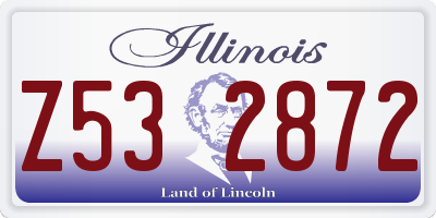 IL license plate Z532872