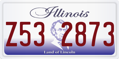 IL license plate Z532873