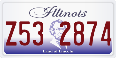 IL license plate Z532874