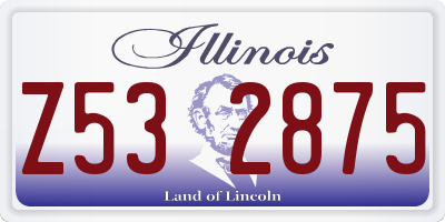 IL license plate Z532875
