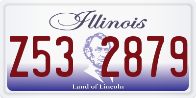 IL license plate Z532879