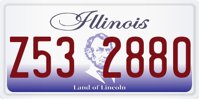 IL license plate Z532880