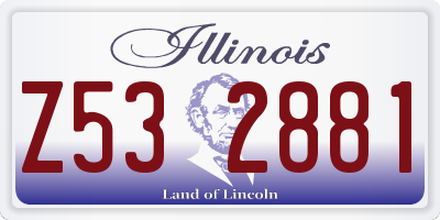 IL license plate Z532881