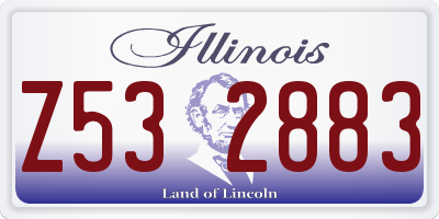 IL license plate Z532883