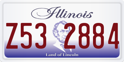 IL license plate Z532884