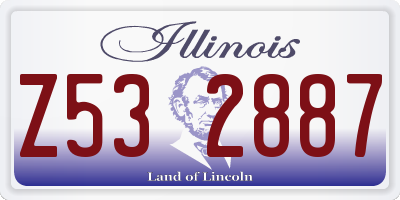 IL license plate Z532887