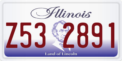 IL license plate Z532891