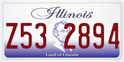 IL license plate Z532894