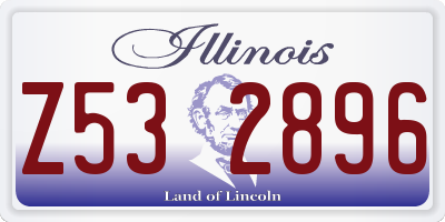 IL license plate Z532896