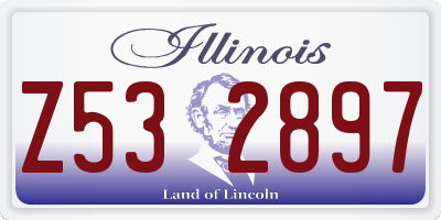 IL license plate Z532897