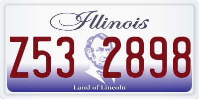 IL license plate Z532898