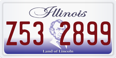 IL license plate Z532899