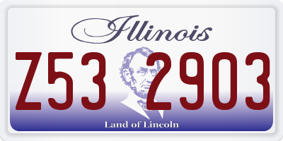IL license plate Z532903
