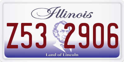 IL license plate Z532906