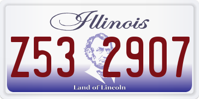 IL license plate Z532907
