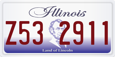 IL license plate Z532911