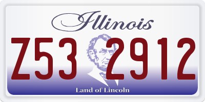 IL license plate Z532912