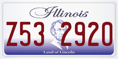 IL license plate Z532920