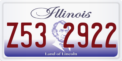 IL license plate Z532922