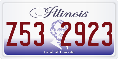 IL license plate Z532923