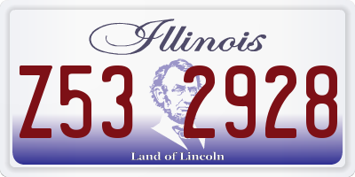 IL license plate Z532928