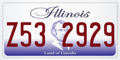 IL license plate Z532929