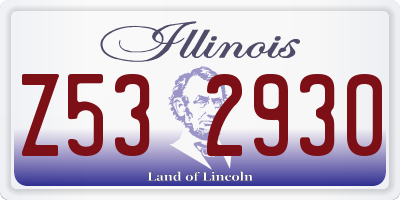 IL license plate Z532930