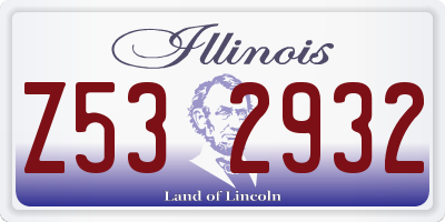 IL license plate Z532932