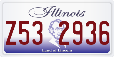 IL license plate Z532936
