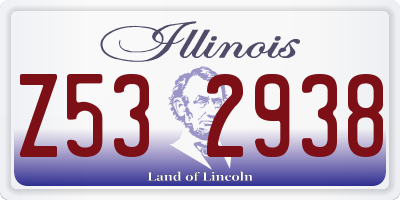 IL license plate Z532938