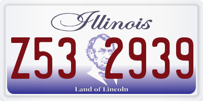 IL license plate Z532939