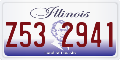 IL license plate Z532941
