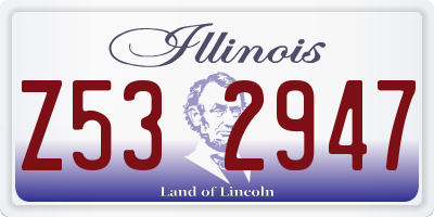 IL license plate Z532947