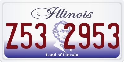 IL license plate Z532953