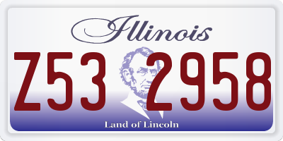 IL license plate Z532958