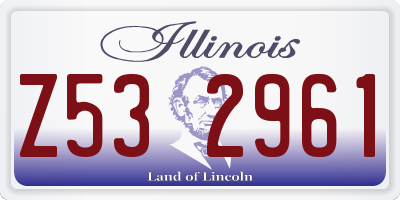IL license plate Z532961