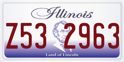 IL license plate Z532963