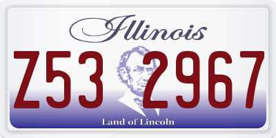 IL license plate Z532967