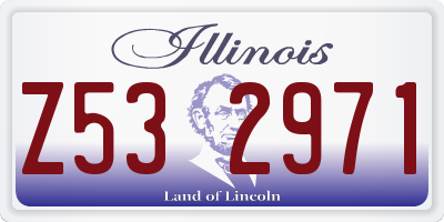 IL license plate Z532971